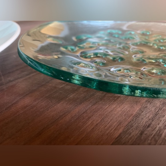 Annieglass Other - GIFT Luxury Cookie Plate Annieglass Artist Signed Plate BlueGreen Glass Holiday